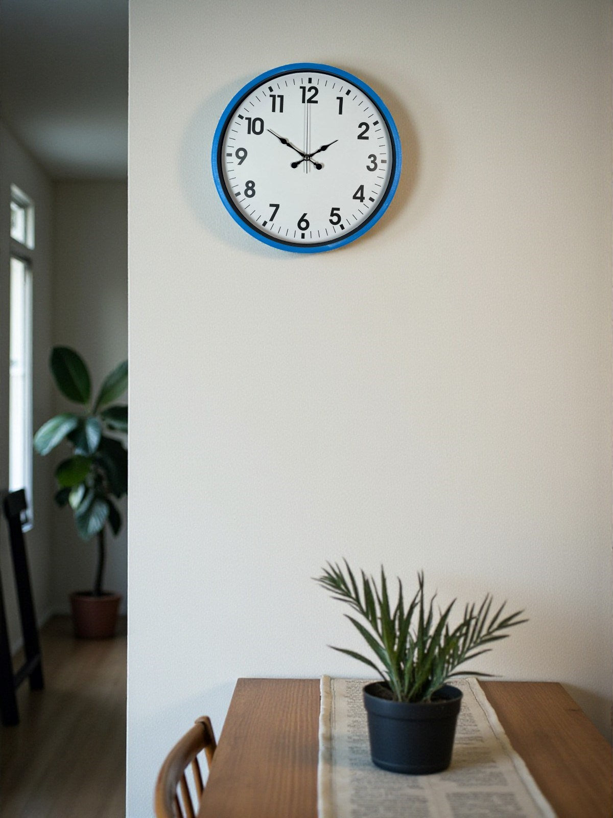 Zentime 36 Cm Mavi Dekoratif Duvar Saati