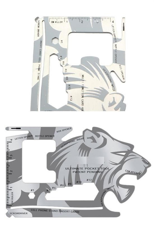 BUFFER® 18 Fonksiyonlu Cüzdan Ýçi Aslan Tasarýmlý Kart Acil Durum Kiti