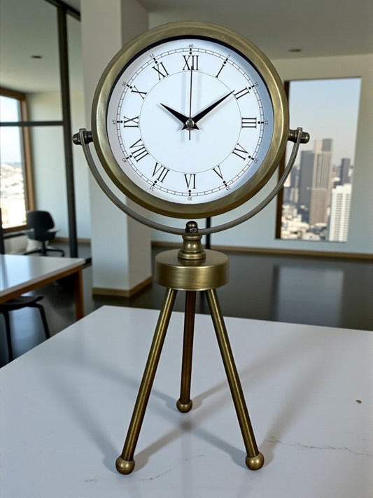 Zentime Eskitme Vintage Üç Ayaklý Masa Saati
