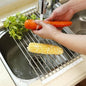 BUFFER® Evye Üstü Katlanýr Nihale Paslanmaz Çelik Pratik Sebze Meyve Bulaþýk Kurutma Süzgeci