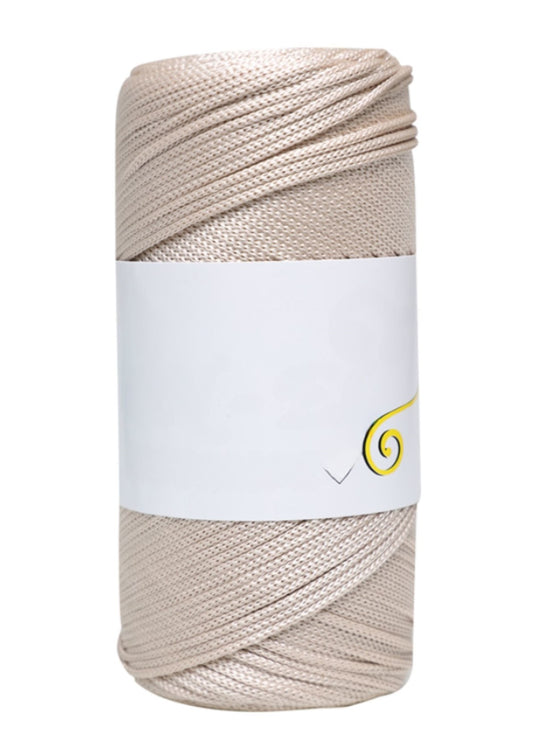 Makrome Ýpi 3mm Polyester  Bej