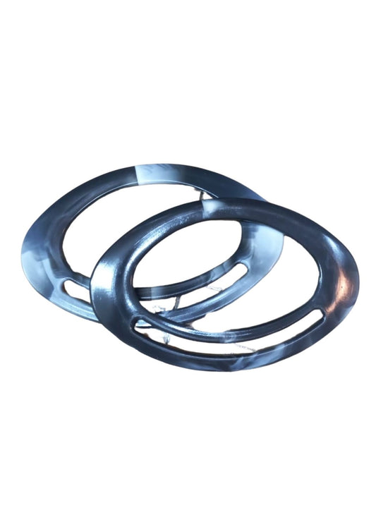 Çanta Sapý Oval Siyah-Beyaz 18 cm