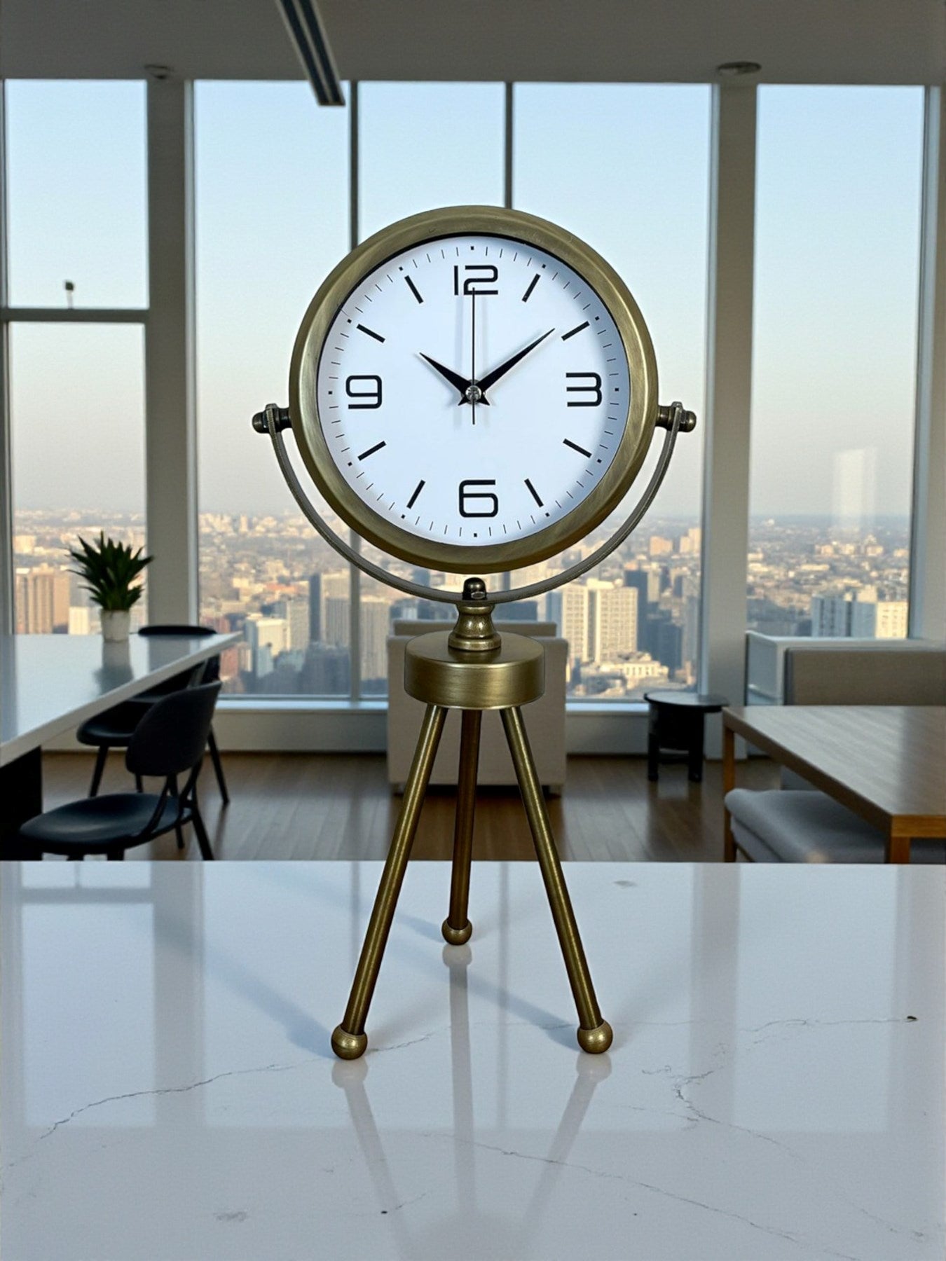 Zentime Eskitme Vintage Üç Ayaklý Masa Saati