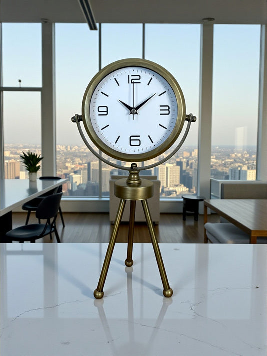 Zentime Eskitme Vintage Üç Ayaklý Masa Saati