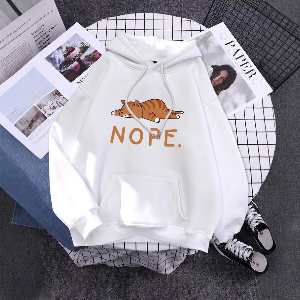 Cat Hoodie Made of Fleece – Fall & Winter | Relaxed Hooded Sweatshirt | Warm & Cozy