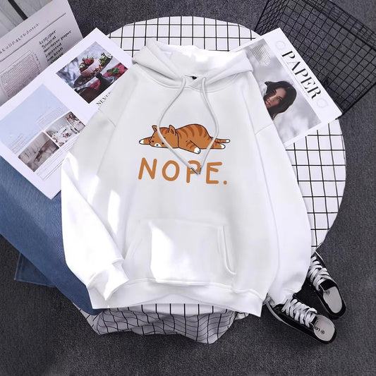 Katzen Hoodie aus Fleece – Herbst & Winter | Lockerer Kapuzenpullover | Warm & Gemütlich