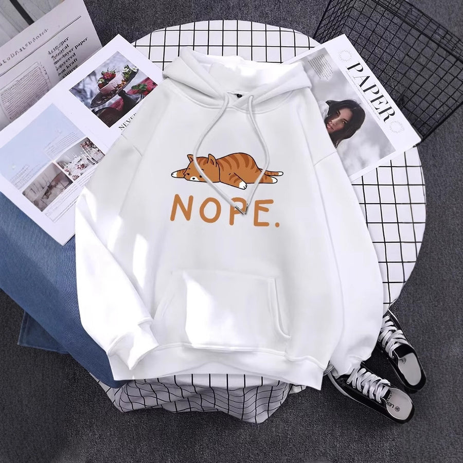 Katzen Hoodie aus Fleece – Herbst & Winter | Lockerer Kapuzenpullover | Warm & Gemütlich