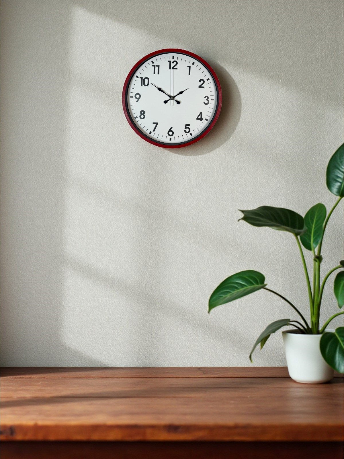 Zentime 36 Cm Kýrmýzý Dekoratif Duvar Saati