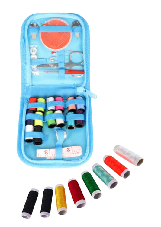 Ýplik Set Fermuarlý Plastik Dikiþ Seti Mavi