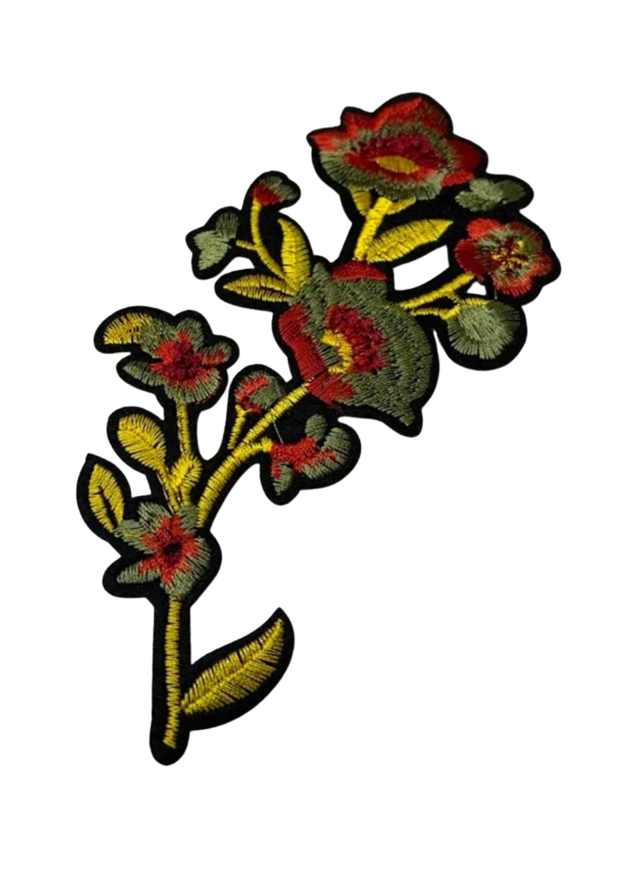 Aplike Ütü Ýle Yapýþan Büyük Çiçek Sarý Arma 12x6 cm