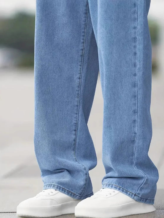 Herren Jeans – Basic, Gerade Passform, Locker, Freizeit