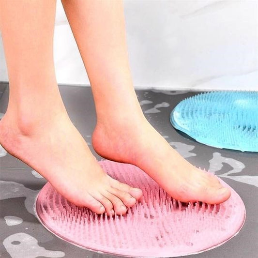 BUFFER® Silikon Fýrçalý Banyo Masaj Matý ve  Ayaklar için Topuk Masaj Paspasý