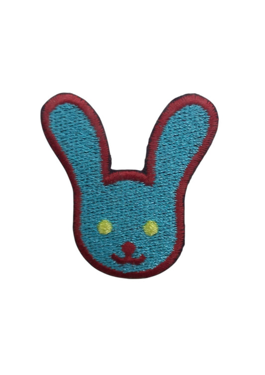 Aplike Ütü Ýle Yapýþan Tavþan Mavi-Kýrmýzý Arma 4x3 cm