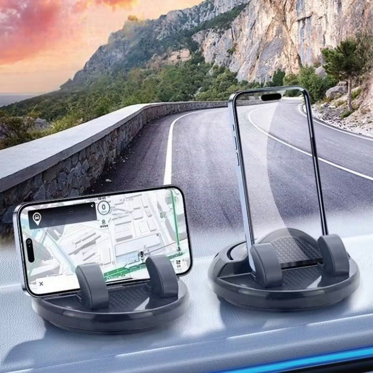 BUFFER® Numaratörlü Güçlü Yapýþkanlý 360 Derece Dönebilen Su Geçirmez Araç Ýçi Telefon Tutucu Plastik Aparat