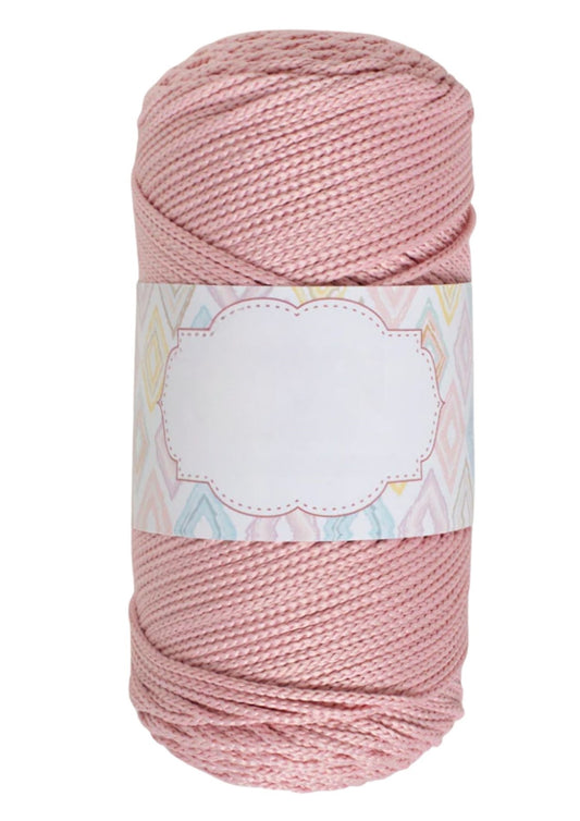 Makrome Ýpi 3mm Polyester Açýk Pembe