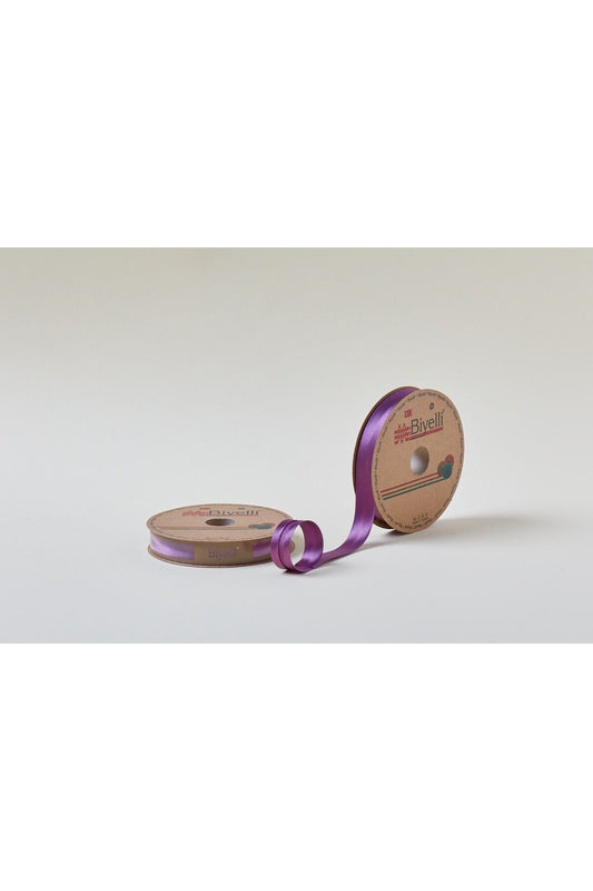 Biye Saten Katlý 083 Mürdüm 2 cm 25 Metre %100 Polyester