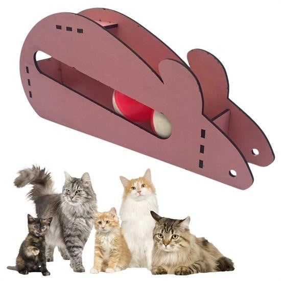 BUFFER®  Fare Kedi Oyunu Ahþap 2 Toplu Kedi Oyuncaðý Tahta Kedi Oyunu Tahta Fare Ve Toplu Oyuncak
