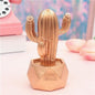 BUFFER® Led Iþýklý Sevimli Kaktüs Dekoratif Masa Lambasý Mini Biblo Gece Lambasý-GOLD