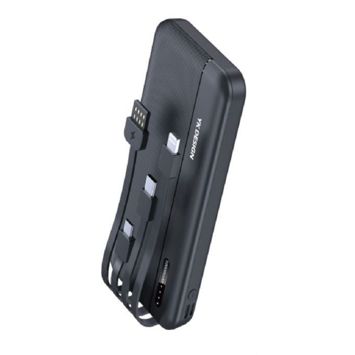 BUFFER® 10000 mAh Micro Type-C USB Lightning 4 Kablolu Hýzlý Kablosuz Þarj Powerbank