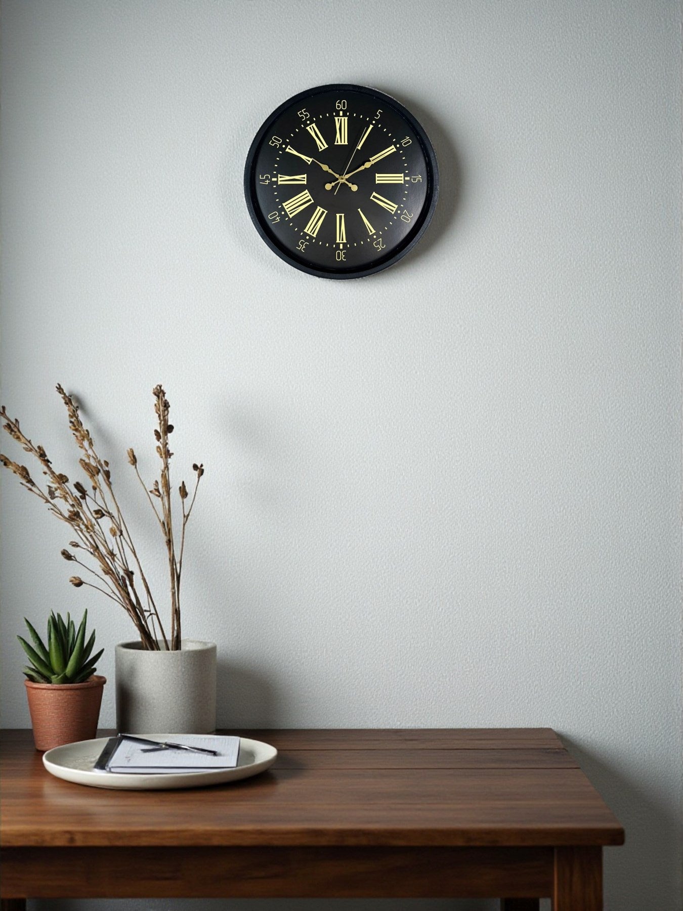 Zentime 36 Cm Siyah Dekoratif Duvar Saati