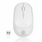 BUFFER® Beyaz Renkli Ergonomik Sessiz Kablosuz Mouse – USB Alýcýlý, Ofis ve Oyun Ýçin Konforlu Bilgisayar Faresi MS6310