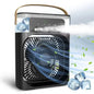 BUFFER® Taþýnabilir 3 Farklý Mod Ayarlý 7 Farklý Led Iþýklý Sulu Soðutmalý Taþýnabilir Masaüstü USB Fan Vantilatör
