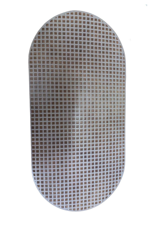 Çanta Kanvasý Oval 30x15 cm Beyaz