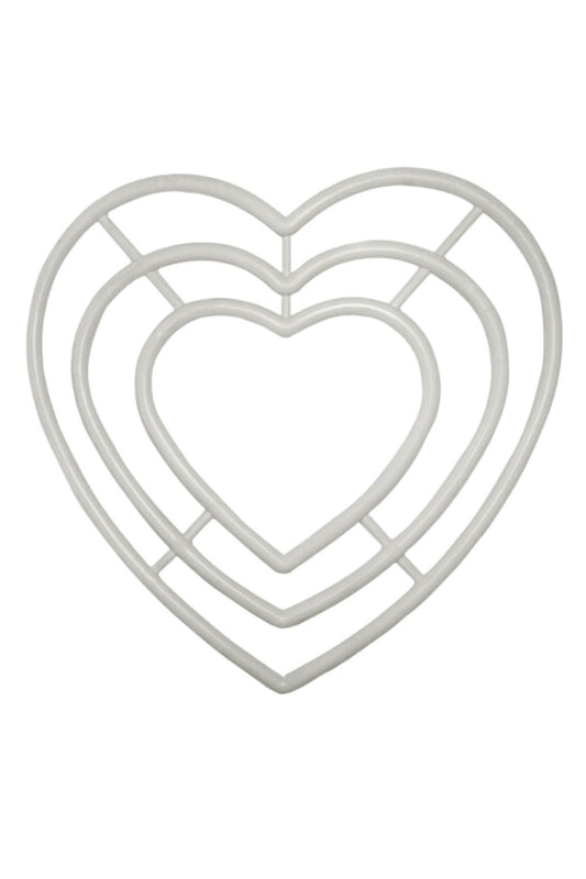 Kalp Makrome Halkasý 3'lü 20 cm