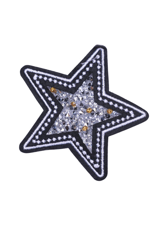 Aplike Ütü Ýle Yapýþan Taþlý Yýldýz Arma 5 cm