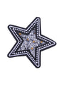 Aplike Ütü Ýle Yapýþan Taþlý Yýldýz Arma 5 cm