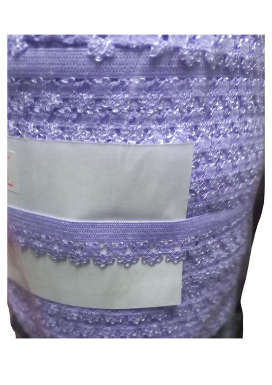 Çamaþýr Lastiði Dantelli 1 cm 1 Metre Lila