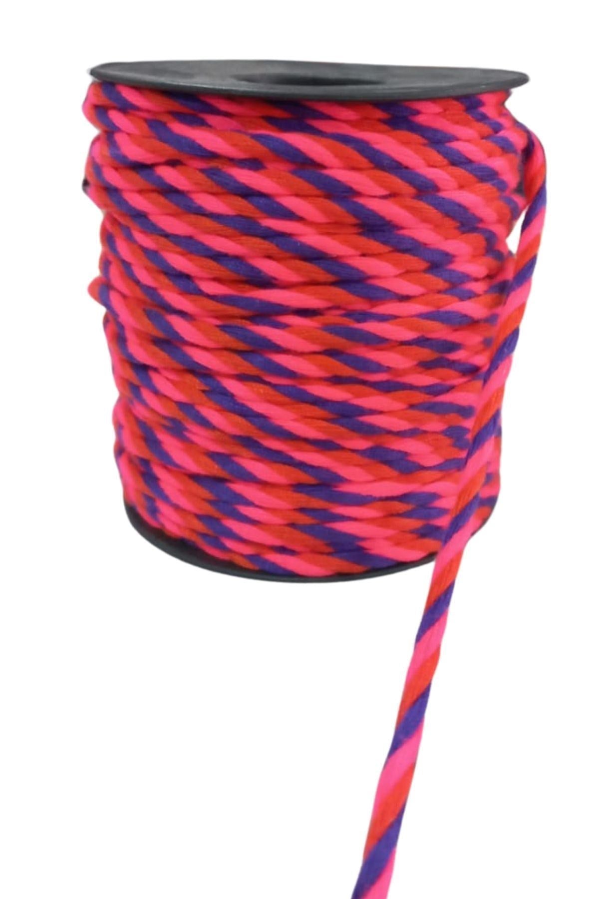 Bileklik ipi,hediye Paketleme ipi, Þans, Bereket, Aþk, Þifa, Güç 5 mm Pamuk  5 metre Fuþya