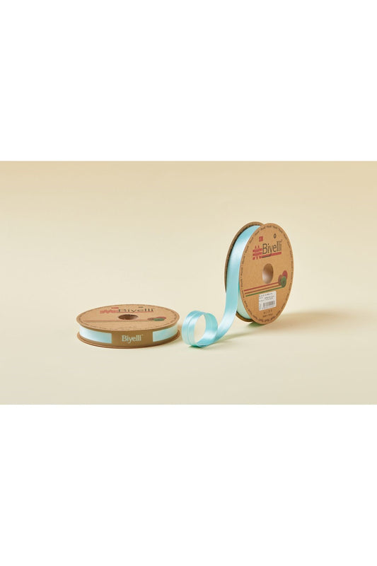 Biye Saten Katlý 010 Mint Yeþili 2 cm 25 Metre %100 Polyester