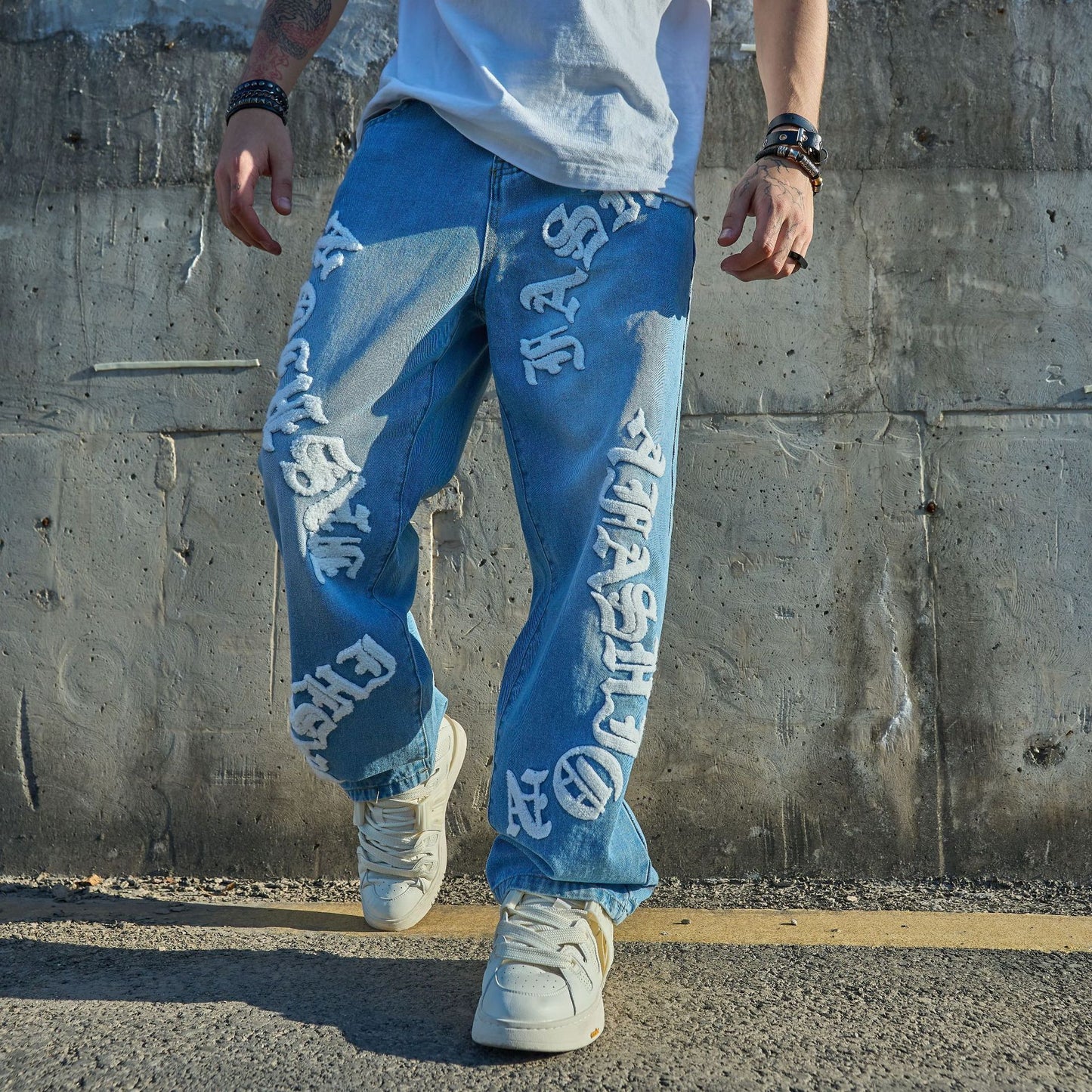 Fashion Einfach Locker Gerade Lässige Jeans – Herren & Damen