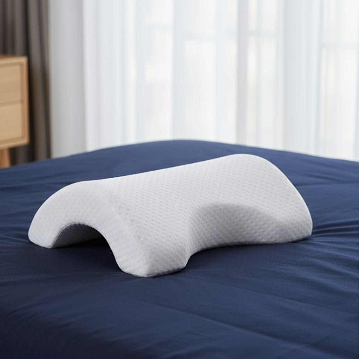 BUFFER® % 100 Visco Kavisli Ortopedik Yýkanabilir Kumaþ Kýlýflý Bel Boyun Bacak Aðrýlarý Ýçin Yastýk