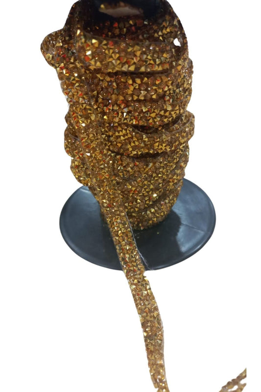 Silikonlu Yapýþtýrma Taþ 1 cm Gold 5 Metre