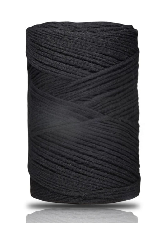 Pamuk Makrome 2 mm Siyah
