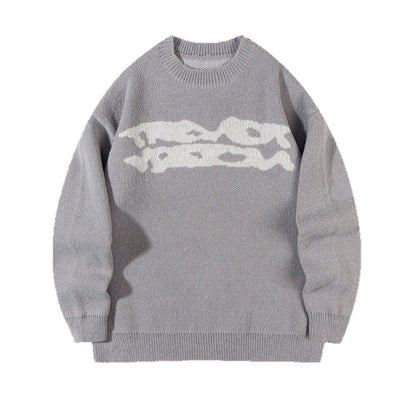 Herren Strickpullover – Locker, Geometrisches Jacquard Muster, Komfort