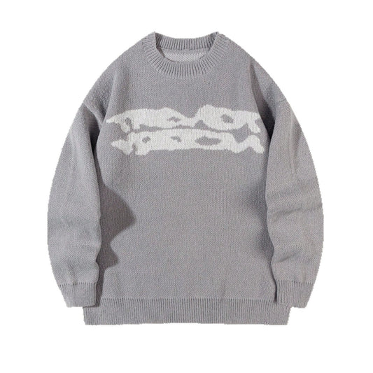 Herren Strickpullover – Locker, Geometrisches Jacquard Muster, Komfort