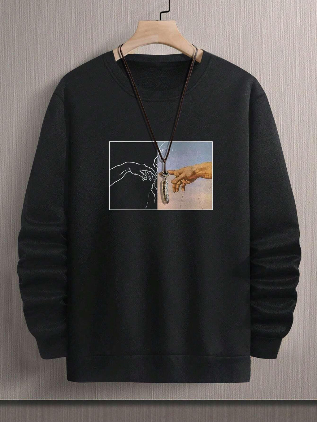 UnisexSweatshirt – Street Style, Handbedruckt, Lässig