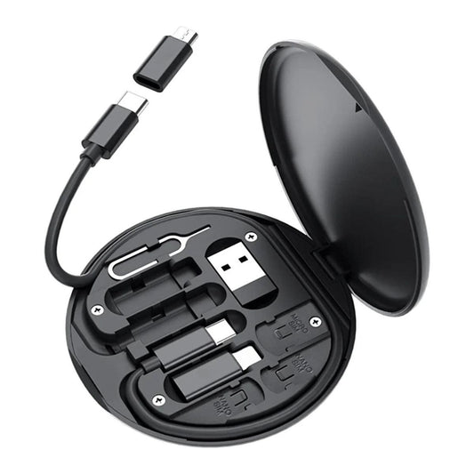 BUFFER® 60w Destekli Kablo Kutusu Seyahat Kablo Seti 5'i 1 arada USB Type-C Þarj Kablosu Seti