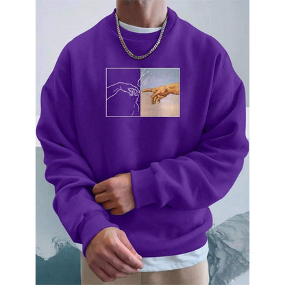 UnisexSweatshirt – Street Style, Handbedruckt, Lässig