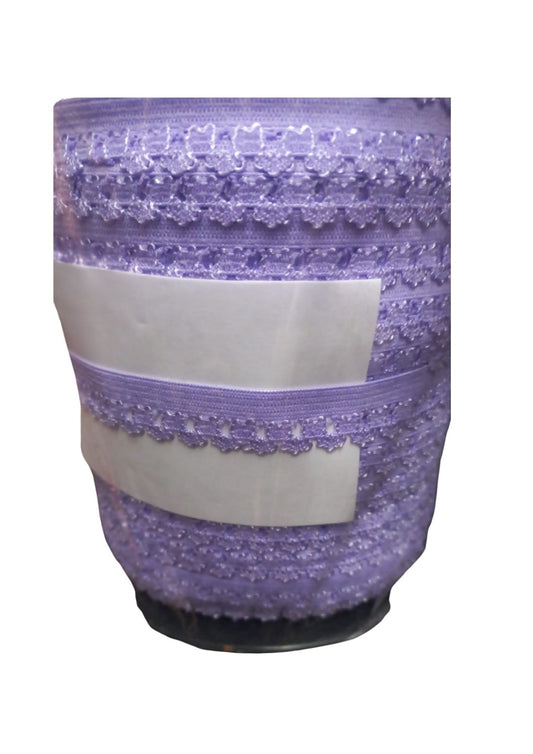 Çamaþýr Lastiði Dantelli 1 cm 75 Metre 1 Top Açýk Mor