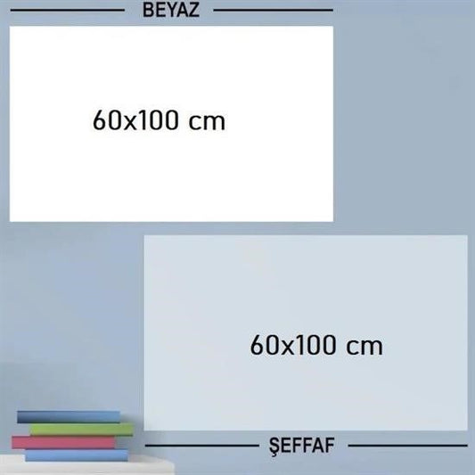 BUFFER® Ders Çalýþma Yazý Tahtasý Manyetik Duvar Stickerý 100x60 cm