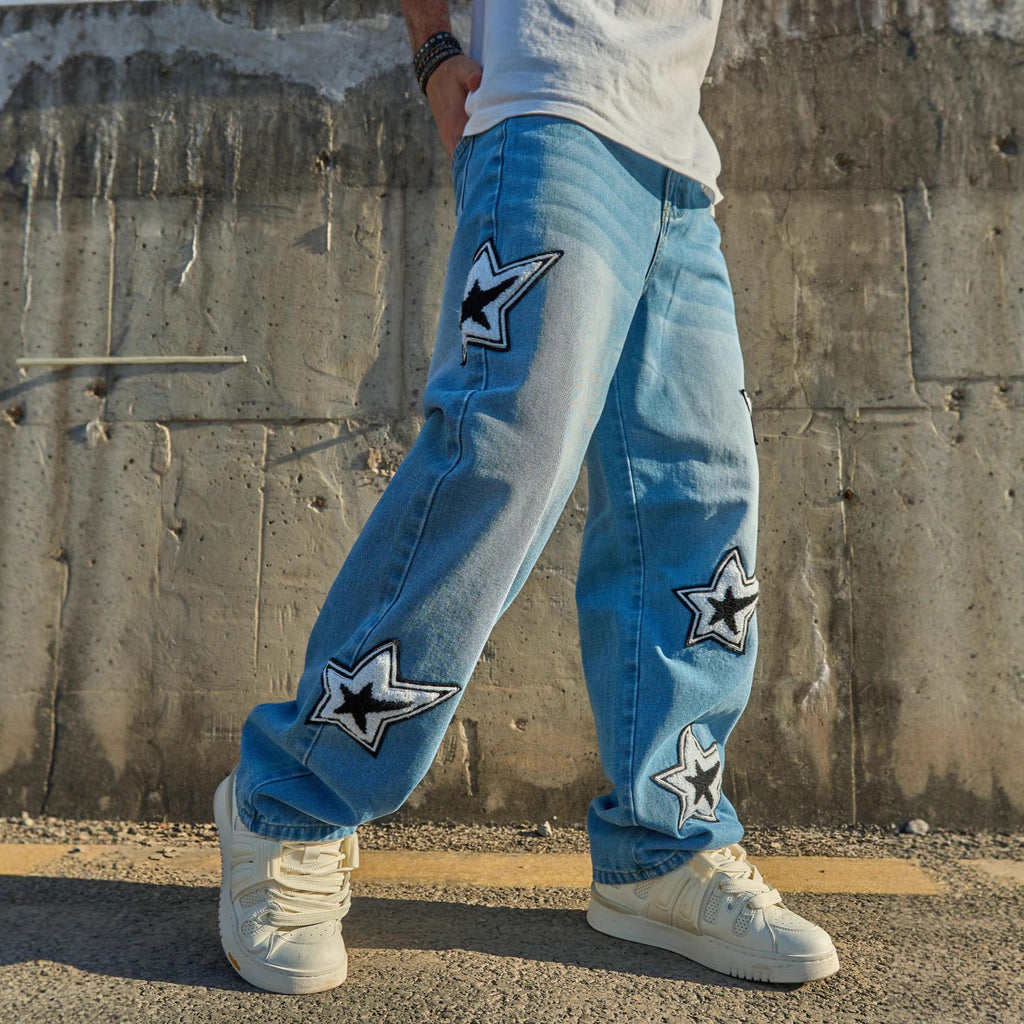 Fashion Einfach Locker Gerade Lässige Jeans – Herren & Damen