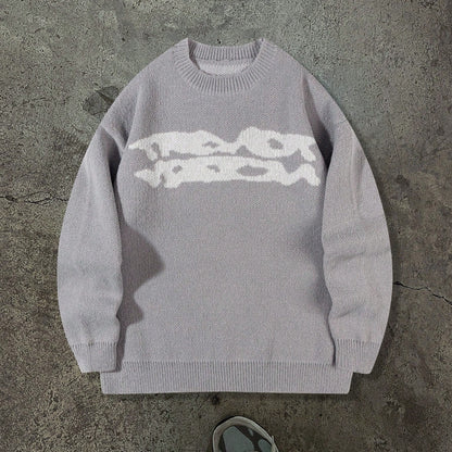 Herren Strickpullover – Locker, Geometrisches Jacquard Muster, Komfort