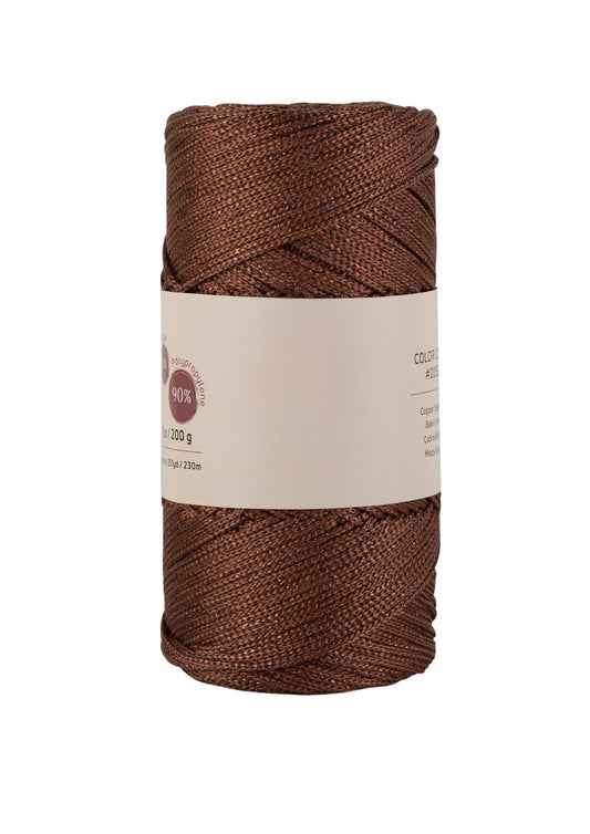 Makrome Ýpi 3mm  Polyester Kahve Simli