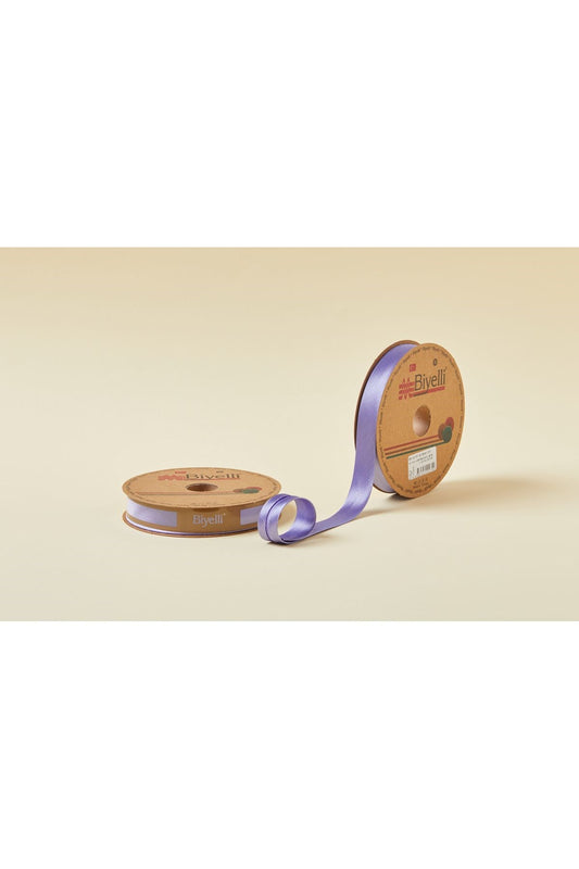 Biye Saten Katlý 073 Koyu Lila 2 cm 25 Metre %100 Polyester