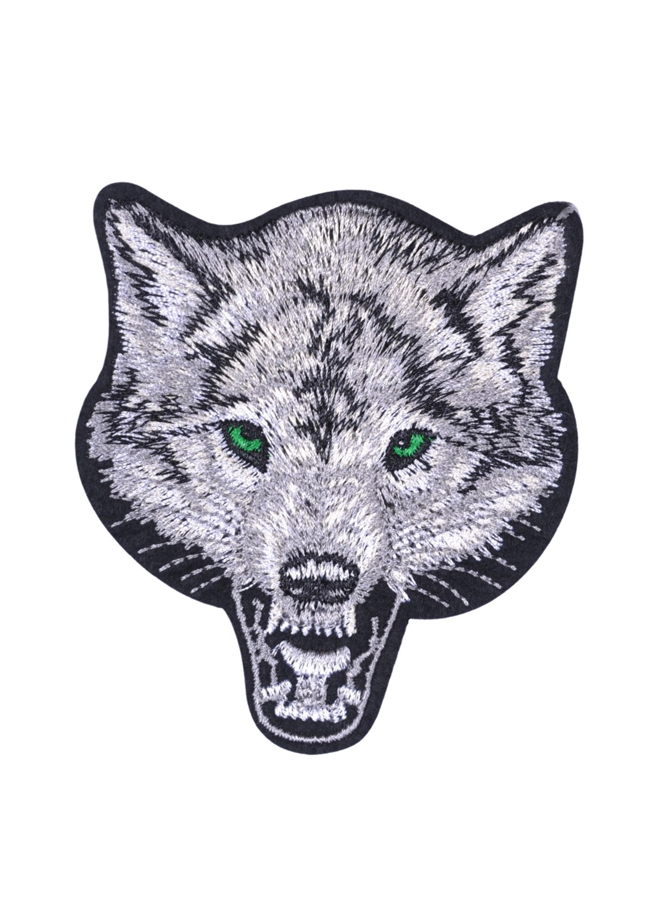 Aplike Ütü Ýle Yapýþan Kurt Yeþilgöz Arma 7x6 cm