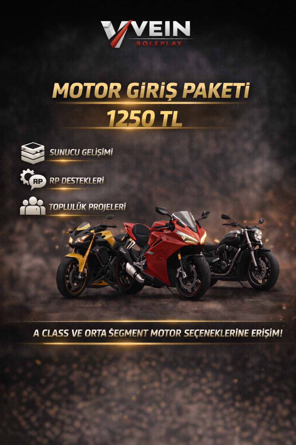 🖤 Motor — Donate Paketleri